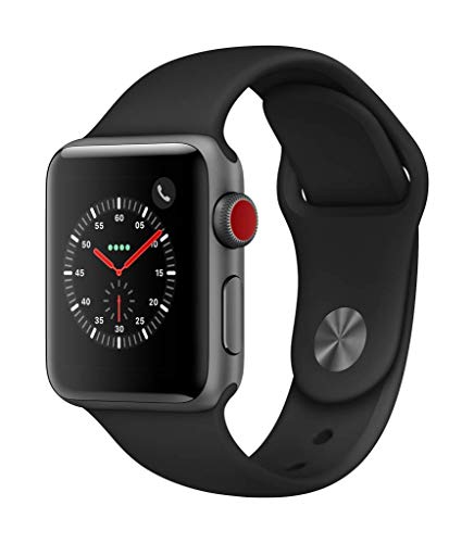 Apple Watch Series 3 (GPS + Cellular, 38mm) – Space Gray Aluminium Case with Black Sport Band