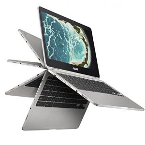 Asus C302CA-DHM4 Chromebook Flip 12.5-Inch Touchscreen Convertible Chromebook, Intel Core M3, 4GB RAM, 64GB Flash Storage, All-Metal Body, USB Type C, Corning Gorilla Glass, Chrome OS