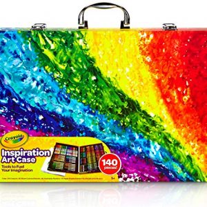 Crayola 140 Count Art Set, Rainbow Inspiration Art Case, Gifts for Kids, Age 4, 5, 6