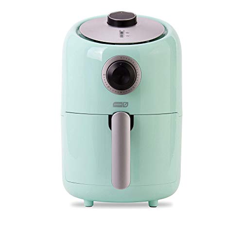 Dash Compact Air Fryer 1.2 L Electric Air Fryer Oven Cooker with Temperature Control, Non Stick Fry Basket, Recipe Guide + Auto Shut off Feature – Aqua