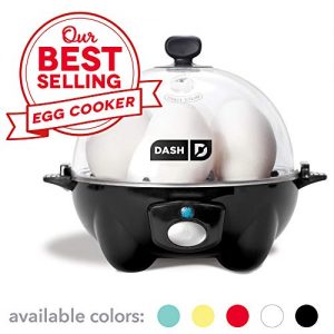 Dash Rapid Egg Cooker: 6 Egg Capacity Electric Egg Cooker for Hard Boiled Eggs, Poached Eggs, Scrambled Eggs, or Omelets with Auto Shut Off Feature – Black