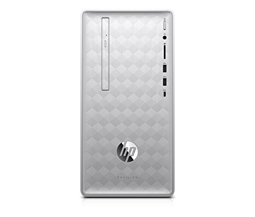 HP Pavilion Desktop Computer, Intel Core i5+8400 Processor, 8GB RAM and 16 GB Intel Optane Memory, 1TB Hard Drive, Windows 10 (Silver), 590-p0050 – 3LA16AA#ABA