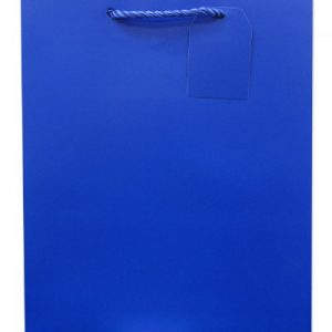 Jillson Roberts 6-Count Large 12.5″ x 10″ x 5″ Gift Bags Available in 12 Solid Colors, Royal Blue Matte