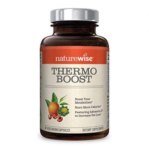 NatureWise Thermo Blend Metabolism Booster | Natural Thermogenic Fat Burner Appetite Suppressant & Weight Loss Pills for Men & Women | Green Tea Extract & Bitter Orange, Vegan, Gluten Free [1 Month]