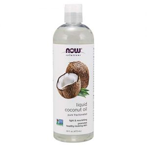 Now Solutions, Liquid Coconut Oil, Light and Nourishing, Promotes Healthy-Looking Skin and Hair, 16-Ounce