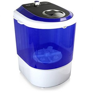 Pyle Upgraded Version Portable Washer – Top Loader Portable Laundry, Mini Washing Machine, Quiet Washer, Rotary Controller, 110V – For Compact Laundry, 4.5 Lbs. Capacity, Translucent Tubs – PUCWM11
