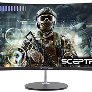 Sceptre 24″ Curved 75Hz Gaming LED Monitor Full HD 1080P HDMI VGA Speakers, VESA Wall Mount Ready Metal Black 2019 (C248W-1920RN)