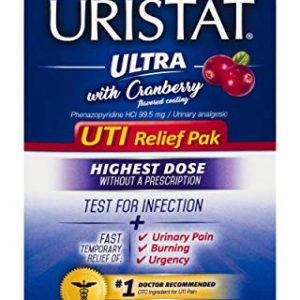URISTAT UTI Relief Pak | Test for Infection + Pain Relief | 1 Strip, 12 Tablets