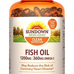 Sundown Naturals Fish Oil Extra Strength 1200 mg, 100 Softgels (Packaging May Vary)