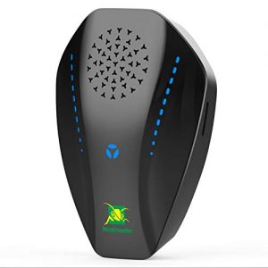 Neatmaster Dual Microchip Ultrasonic Pest Repeller Mice Control Variable Electromagnetic Insect Repellent Reject Rodent Bed Bug Mosquito Ant Fly Cockroach Spider and More, Black
