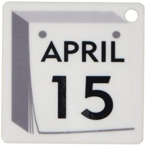 3dRose Image of Calendar Page Turned to April 15 Key Chains, Set of 2 (kc_174528_1)