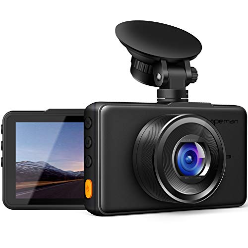 APEMAN Dash Cam 1080P FHD DVR Car Driving Recorder 3 Inch LCD Screen 170° Wide Angle, G-Sensor, WDR, Parking Monitor, Loop Recording, Motion Detection,