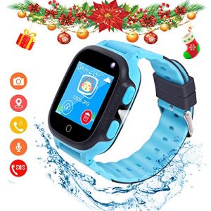 Beacon Pet Kids Smart Watches for Girls Boys with GPS Tracker SOS Call Alarm Clock Camera Touch Screen Sport Intelligent Smartwatch HD Spy Safety Phone Watch for Kid Birthday Gift (Blue)