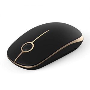 Jelly Comb 2.4G Slim Wireless Mouse with Nano Receiver MS001 (Black and Gold),