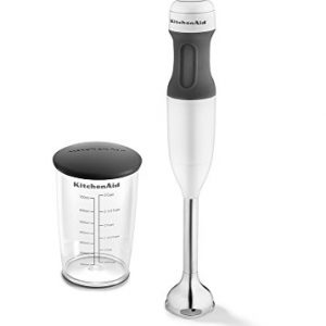 KitchenAid KHB1231WH 2-Speed Hand Blender, White,