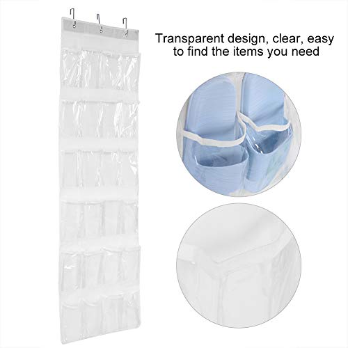 Owlike Hanging Storage Bags 24-Pockets Transparent Shoes Bags Holder Organizer Rack,