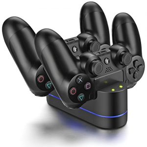 Playstation 4 Charger Kit, PS4 Dual USB Charging Charger Dock Station Stand for PS4 Controller,