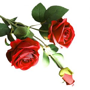 scamper Flannel Pearl Rose Artificial Flower Home Decoration Wedding Holding Plant Wall Fake Bouquet Fabric + Plastic Flowers