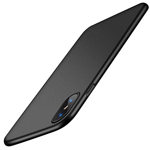 TORRAS Slim Fit iPhone XS Case/iPhone X Case, Hard Plastic PC Super Thin Mobile Phone Cover Case with Matte Finish Coating Grip Compatible with iPhone X/iPhone XS 5.8 inch, Space Black,