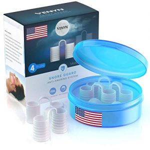 Venyn Set of 4 Nose Vents to Ease Breathing – Anti Snoring – No Side Effects – Advanced Design – Reusable – Includes Travel Case