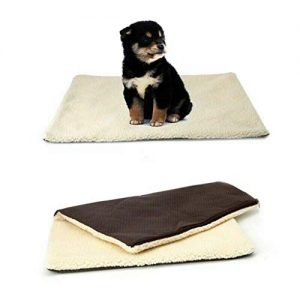 WensLTD Pet Dog Warm Mat Pad,Self-Heating Pet Bed Mat Thermal Throw Blanket Anti-Slip Self-Warming Soft Warm Mattress Bed for Cats Dogs (B (64 X 49CM))
