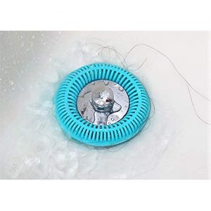 WensLTD Silicone Drain Hair Catcher,Shower Drain Protector Ring Wraps,Shower Drain Hair Trap Hair Filter to Instantly Catch Hair (Blue)
