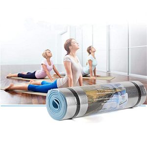 YunZyun Yoga Mat Aluminum Film Moisture-Proof Yoga Mat Workout Exercise Fitness Pilates Pad, Soft, Good Elasticity, Can Reduce The Pain Produced Between Body and The Ground (Blue),