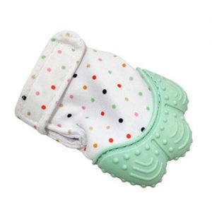 Teething Mittens for Baby, 2020 Pain Relief Glove Teether Toys with Adjustable Strap, FDA, 2Pack
