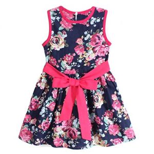 Boomboom Baby Girls Dress, Kid Baby Long Sleeve Lace Princess Wedding Party Flower Girls Dresses (24M, Pink)