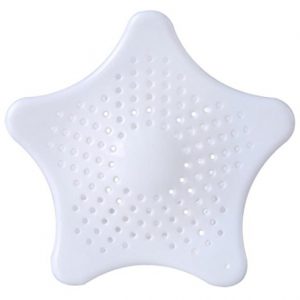 Filter Net Fheaven (TM) Star Shaped Bathroom Drain Hair Catcher Bath Stopper Plug Sink Shower Strainer Filter (white)
