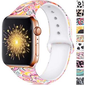 Replacement Band Compatible with iWatch 42mm/44mm Natural Purple Marble PU Leather Strap Wrist Compatible for Apple Watch Series 3 Series 2 Series 1 Sport Edition Nike+