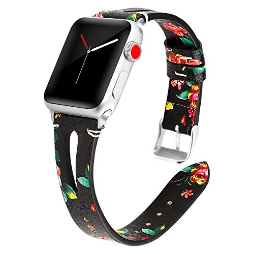 KoudHug 2 in 1 DIY Bracelet Compatible Apple Watch Band 38mm 40mm 42mm 44mm with Case iWatch Series 4 3 2 1, Jewelry Beaded Apple Watch Band Women Cuff Wristband (Rose Gold, 42mm Band/Case)