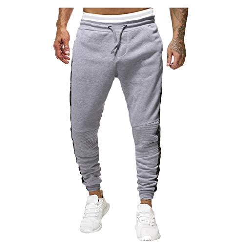 Men Pants Daoroka Men’s Casual Long Jogger Dance Slacks Sportwear Running Trousers Sweatpants with Pocket (L, Green)