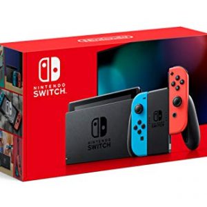 Nintendo Switch w/ Neon Blue & Neon Red Joy-Con + Mario Kart 8 Deluxe (Full Game Download) – Switch,
