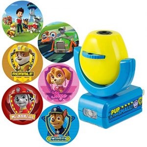 Projectables 30605 Paw Patrol 6-Image LED Plug-In Night Light, Yellow and Blue, Light Sensing, Auto On/Off, Projects Six Different Nickelodeon Paw Patrol Images Onto Wall or Ceiling