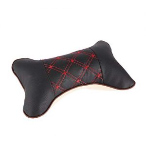 Finex 2 pcs Set Hello Kitty Bone Head Neck Rest Pillow Cushion for Car Pink & White Polka Dot