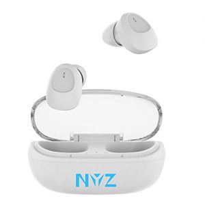 Wireless Earbuds, NYZ True Wireless Bluetooth Headphones in-Ear Earphones HiFi Stereo Volume Control Cordless Earbuds with Microphone Portable Charging Case for iPhone,Android,Windows (Space Series),